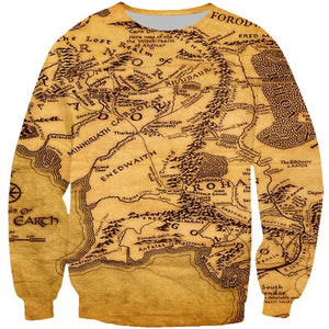 LOTR Middle Earth Map Hoodie